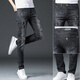VFVQ Jeans Jeans Spring y Autumn 2025 New Casual Elastic Summer Slim Slim Long pantalones 7214 Negro + 6636 Gris 28