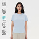 KOLON SPORT/可隆SECO速干T恤 女子户外运动吸湿防晒抗菌圆领短袖上衣 LKRT5MT828-LB 浅蓝色 XL 175/96A