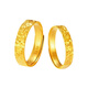 Taijufu pure gold-plated silver-plated crushed ice ring for men and women, fashionable and exquisite commuting style gold live couple ring gift, gold-plated silver-plated crushed ice ring for women, about 0.4 grams of gold