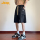 Jeep (JEEP) shorts men's workwear fashion versatile youth loose straight five-point pants men's DK701 military green XL