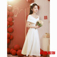 
Dongjing one-shoulder white evening dress can be worn usually with engagement dress wedding dress bride registration white dress white long 3663 L
