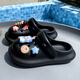 Linbuxan Nezha Chaussures pour enfants pour enfants et filles Chaussures de trous 2025 Nouvelle sandwich à la plage antidérapante de semelle douce d'été [Picture principale] 17 200 mm