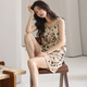 COLORFUL GEMS吊带睡衣女夏季款带胸垫棉纱布家居服2025短袖棉套装 JYR-吊带套N5010 170 M