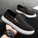 Zapatos de lona zapatos para hombres primavera y verano transpirable zapatos perezosos de un pie suave sole casual viejos zapatos de tela beijing a mediados de 2 gris-xj 40