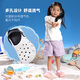 PONY hole shoes children's shoes sandals 25 summer children's removable outdoor beach shoes bag toe slippers sandals parent-child shoes 252K1GD09BK white/black 37 -38