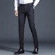 
GY goldlion striped free ironing pants for men. Loose summer light luxury business casual straight simple formal trousers 9901 black thin style 29