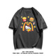 Nukm pesado algodón americano marca de moda caricatura hellokitty camiseta de manga corta hombres y mujeres de verano tops casuales inspir algodón puro 1416 papas fritas Kelly White S