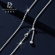 Duozun pt950 platinum necklace for women, sparkling bead chain, platinum diamond necklace, plain chain, sweater chain, women's Chinese Valentine's Day gift, length 50cm, 8.1g, thickness about 1.8mm, adjustable