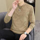 Romon 2025 autumn and winter new men's long-sleeved T-shirt European fashion men's handsome fashionable sweatshirt plus size base shirt T-shirt [Spring and autumn thin style] 6628 black M 90-115Jin [Jin equals 0.5 kg]
