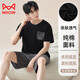 
Cat Man (MiiOW) Pure Cotton Pajamas Men's 2025 Summer New Striped Teen Short Sleeve Boys Home Clothing Large Size Set HDE-9928 L