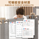 Beeio custom-made crib fence baby anti-fall guardrail crib with customized size bedside baffle Gray piggy 0.8-1.5 meters Remarks size/single-sided installation