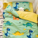 Yunjin Klasse A Baumwollkinder -Quilt -Cover einzelner Teil 100% reines Baumwollkindergarten Cartoon Quilt Cover 120x150 cm Dinosaurierwelt