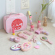 Kinderhause Spiel Spielzeug Mädchen Kosmetische Tasche Set Simuliertes Schminktisch Little Prinzessin Neujahrsgeburtstagsgeschenk Dänische Make -up -Tasche