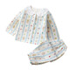 
Children's pajamas set new summer A-class cotton yarn boy pure cotton girls long-sleeved home clothes 15xk409 MS13 110 cm