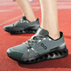 [Mismo modelo para grandes marcas] zapatos para hombres transpirables, ultraligeras que absorben los sports y los zapatos informales de los deportes resistentes al desgaste y los cómodos zapatos de carrera al aire libre JD9922 Green-Green 42