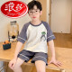 浪莎男童睡衣儿童夏季薄款纯棉短袖套装中大童12岁男孩洋气夏天家居服 695[棉100%] S码建议140-150厘米体重65-8 均码