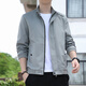 GTYUWVG spring and autumn men's thin coat men 2023 new stand-up collar jacket trendy and versatile casual windbreaker jacket men 686 [Bean green] L [Suggested 95-110Jin [Jin equals about 0.5 kg]]
