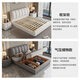 Suizhi government subsidized leather bed 2025 new style light luxury cream style high-end atmosphere master bedroom double bed soft cover wedding bed single bed newly upgraded silent bed board 1.5m*2.0m frame structure color optional