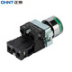 Chint NP2-BW3361 push button switch green LED self-reset normally open flat twist 220V AC/DC