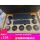 Yangloudong (SINCE 682) Three Kingdoms Small Round Cakes 576g Old Qing Tea Small Can Black Tea Garden Cakes Gift Box Chibi Green Brick Tea 12 Cans Gift Gift 576g Complete Gift Box Assembly Hand