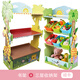 OUOETYteamson, Fenduoqi Baby Bookshelf Picture Bookshelf Children's Toy Storage Cabinet Furniture Kindergarten Pink Jungle Adventure Bookshelf + 2-layer Storage Chassis W-8268A