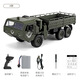 Zhouke six-wheel drive remote control car off-road truck remote control heavy-duty electric truck climbing car rc model children's electric car Dongfeng No. 9 green 47cm standard power supply for about 30 minutes