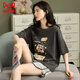
Catman (MiiOW) pajamas for women in summer pure cotton cute short sleeve thin two-piece set Korean style fashionable spring and summer home clothes can be worn outside. Marine green Y687 2XL (recommended 130-145 Jin [Jin equals 0.5 kg])