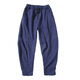 Yuguan más tamaño grasa estilo chino pantalón de rábano suelto pantalones de algodón lino de lino de lino casual hombres 300 jin [jin equivale a 0.5 kg] pantalones de linterna de cintura alta negra (linterna nueve puntos) 6xl 260-290 Jin [Jin equivale a 0.5 kg]