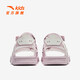 ANTA children's sandals, men's and women's shoes, 2025 summer new summer Velcro children's open toe arch beach shoes, girls, light pink/ivory white-10 35