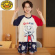 G.Duckkids Kinderpyjamas Junge Cerro kurzärmelig 2025 Neue Sommer Pure Cotton Baby Jungen Home Kleidung mittelgroße Kinder dünne N679 Shining Telligan [neuestes Modell] 50 große Kindergröße [High 1cm/g