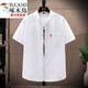 Woodpecker (TUCANO) new Oxford short-sleeved shirt summer thin men's business casual shirt loose solid color top 682 gray-blue XL Please refer to the size chart to place an order