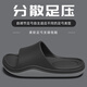 Anshangfen Foot Arch Support Suppers for Men in Summer Wear 2025 NUEVA EVA Interior Inicio sin deslizamiento Sandalias de baño anti-Odor Gris negro 42-43 Adecuado para 43-44 (longitud interna 270 mm)