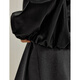 Inman Simple Casual Stand Collar Chaqueta de cuero Negra 2025 Autumn Women's New Short Chaqueta corta Top Midnight M M.