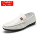 HQTING Honglongfly's New 2025 Doudou Shoes Shoes para cuero para hombres Versión coreana Zapatos de conducción Tendencia social Descanso Negro 9880 43 Se recomienda tomar un gran tamaño