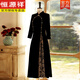 
Hengyuanxiang Golden Velvet Odai Mother's Mother's Apparel Improved Cheongsam 2024 New Women's Chinese Retro Daily Slim Dress Spring and Autumn Z1048 Wine Red XL
