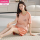 Modal pure cotton summer pajamas women pullover pajamas summer short-sleeved shorts comfortable and casual home clothing set Z9855 main picture M [recommended 80-100Jin [Jin equals 0.5 kg] wear]