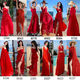 
VZVY big red bohemian super fairy beach long dress for women summer Hainan Sanya Thailand beach vacation suspender dress Red 9720# S
