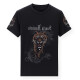 
Woodpecker (TUCANO) Woodpecker Short-sleeved T-shirt for men's summer new printed tiger head loose ice silk half-sleeved men's thin ice-feeling T 829 striped letters black 11XL 165/m Recommended 95-120Jin [Jin equals 0.5 kg]
