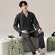 Yalu Herren-Pyjamas Herren Pure Cotton Pyjamas Frühlings- und Herbstwinterwinterhosen können auf der äußeren Strickjacke für Jungen Casual Home Clothing-Anzug [100% Baumwolle, bequem und atmungsaktiv] 16802 xl [Gewicht vorschlagen 135-155 Jin [Jin gleich 0,5 kg]] getragen werden.
