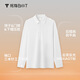 Thumb white small T2025 autumn new long-sleeved POLO shirt men's business casual warm skin moisture-absorbent quick-drying lapel top men's jet black L