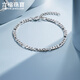 Lukfook Jewelry Platinum Bracelet Figaro Platinum 950 Versatile Plain Chain Price L04TBPB0025 Approximately 7.59 grams