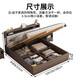Shengfeile bed air pressure high box storage bed 1.8m double solid wood bed master bedroom simple storage bed single bed air pressure type 1.5m*2.0m air pressure type