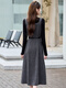 
TJQ ​​luxury high-end brand knitted dress for women 2025 autumn new style temperament waist-hugging mid-length suspender skirt gray M [Suggested 105Jin [Jin equals 0.5 kg]]