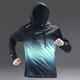 Bmai sports jacket men's new hooded running sweatshirt jacket men's autumn thin quick-drying windbreaker cycling suit men's black and green sweatshirt jacket quick-drying_breathable M