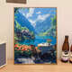 Town Swiss Digital Painting DIY REMPLAGE CADEAU MAIN MAIN MAIN COURTONIER LAND