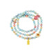 [Strict selection of crystal procurement and sales] Natural rainbow stone salt source agate lotus three-circle multi-circle bracelet birthday gift C672 rainbow stone salt source lotus bracelet