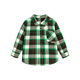 Mini Bala boys plaid shirt spring skin-friendly soft trendy cool children's long-sleeved loose baby top 25 years