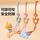 Teether anti-drop chain baby anti-lost rope molar stick silicone toy lanyard baby chewing gum pacifier chain clip clear water blue double buckle design can be chewed
