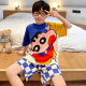 濮水方方夏季薄款棉男童睡衣短袖套装12岁男孩家居服 655【棉】 均码 16码 建议130-140厘米 体重