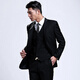 Haipai Haoyu suit suit men's slim business formal suit high-end professional suit groom wedding dress groomsman suit jacket A version black two buttons suit + trousers 3XL (185) 72-78 kg